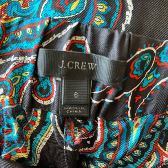 Paisley pajama-style silk pant size 6. - Picture 3 of 4